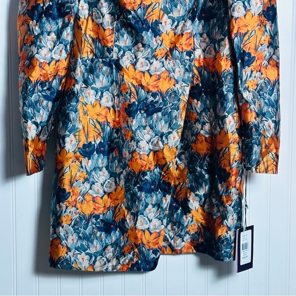 Anthropologie FLOR ET.AL Constance Floral Midi Dress Long Sleeve  SZ 12 - Picture 7 of 14